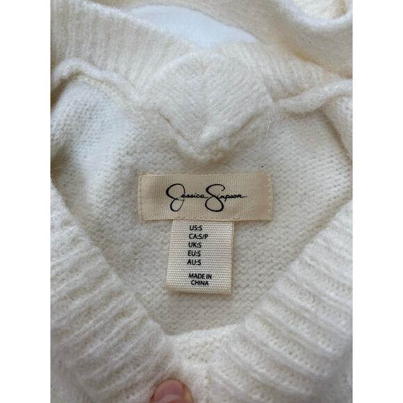 Jessica Simpson White V-neck Sweater - Picture 3 of 6